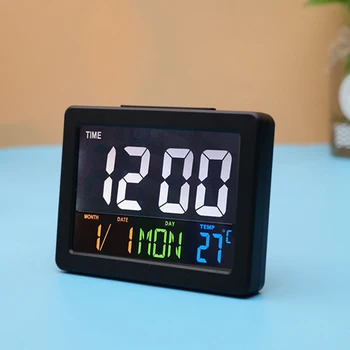 Elektronické Veľký Dar, Digitálny LCD Displej Multifunkčné Teplotný Alarm Domov Kalendár Led Hodiny Ploche