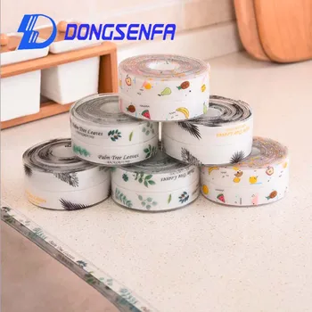 DONGSENFA 1Roll 3.8 CM*3.2 M Kuchyňu, Kúpeľňu Tesnenie Stenou Dekoratívne Pásky PVC Materiálu, Vodotesný Formy Dôkaz Lepiaca Páska