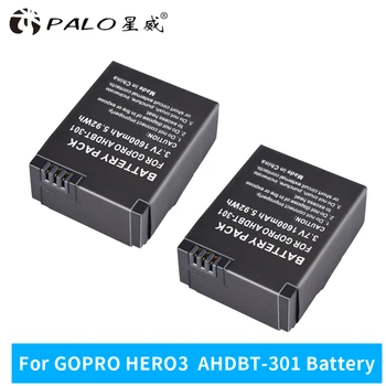 AHDBT-301 Rechargable Kamera, Batéria 3,7 V 1600mAh Pre Gopro GoPro Hero3 + LED 3-Kanálové USB Nabíjačku pre Gopro Hero 3/3+