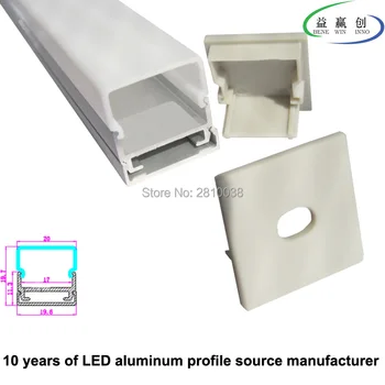 10 Súprav/U Veľa Eloxovaný strieborný LED hliníkový profil s doskou AL6063 Alu led lisovania LED Kanál profil pre stropné svetlo