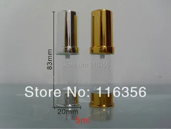 10 ML gold/siver airless lotion fľaše alebo vákuum s airless čerpadla
